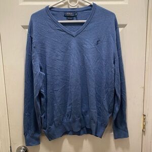 Polo Ralph Lauren mens blue classic pullover long sleeve sweater